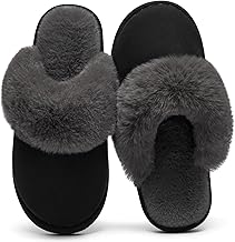 Women's Winter Slippers Plush Slippers Home Autumn Memory Foam Furry Fluffy Warm Comfortable Non-Slip Indoor Outdoor