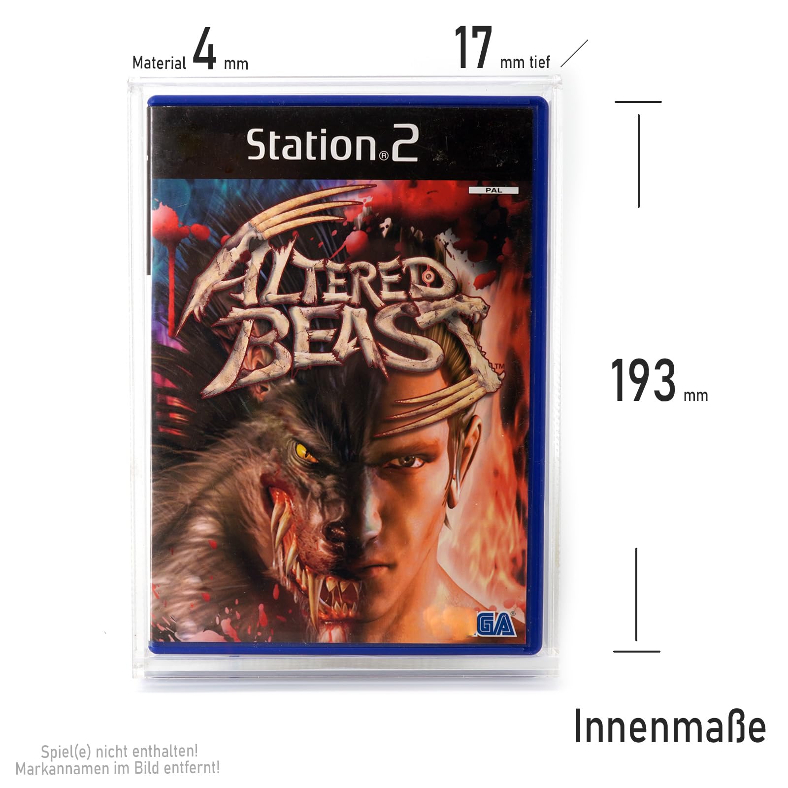 RetroRetter 3x Acryl Case für PlayStation 2 (PS2) Spiel OVP - Game UV Schutz Hülle Box Protector Schutzhülle