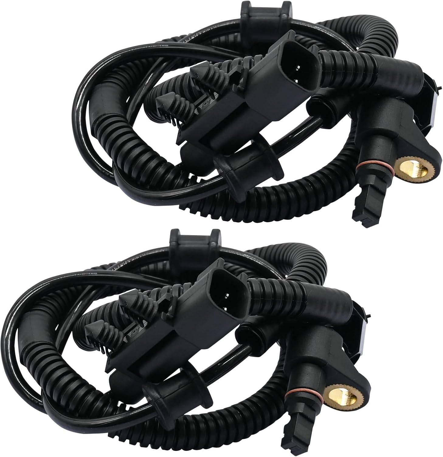 2pcs Front Left and Right ABS Wheel Speed Sensor Compatible with Jeep Liberty Replacement for Dodge Nitro #68004019AA 68004019AC 68004019AD ALS1957 ALS1916 07 08 09 10 11 12