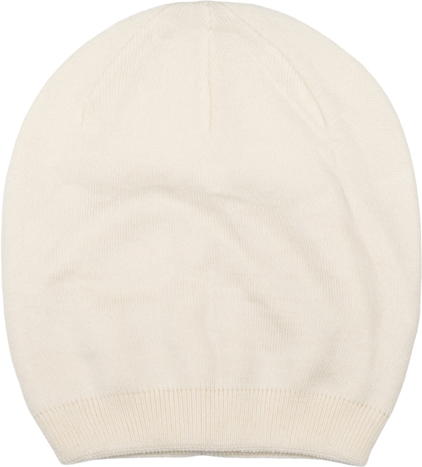 styleBREAKER Unisex Fine Knit Beanie Hat Unicoloured with Ribbed Cuffs, Double Layered Winter Knit Hat Warm 04024195, Colour:White (Cream-White)