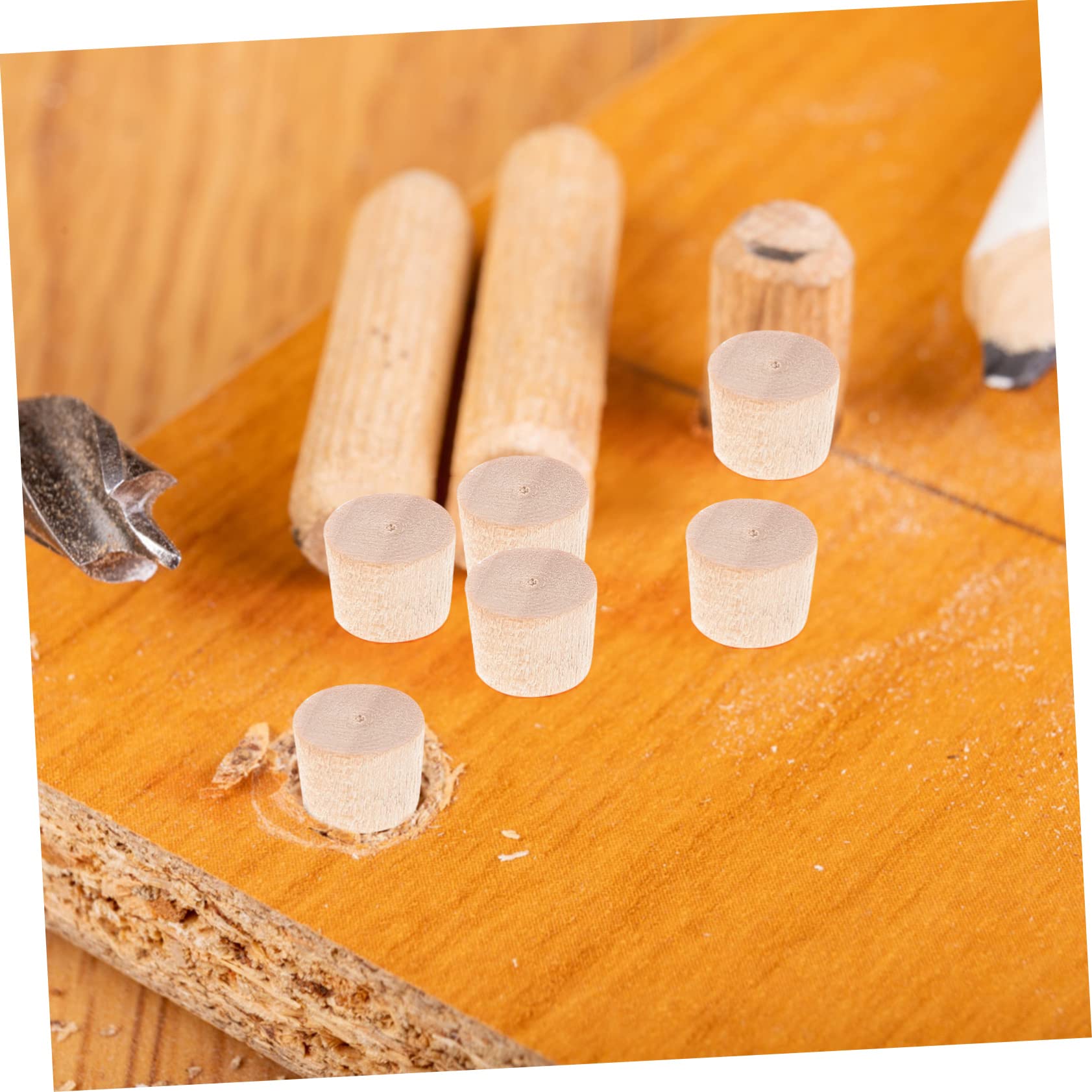 600stücke Holzstopfen Mit Möbelstopfen Aus Hochwertigem Holz Für Schraubenköpfe Für -projekte Handwerk Und Holzbearbeitung Flach Und Je