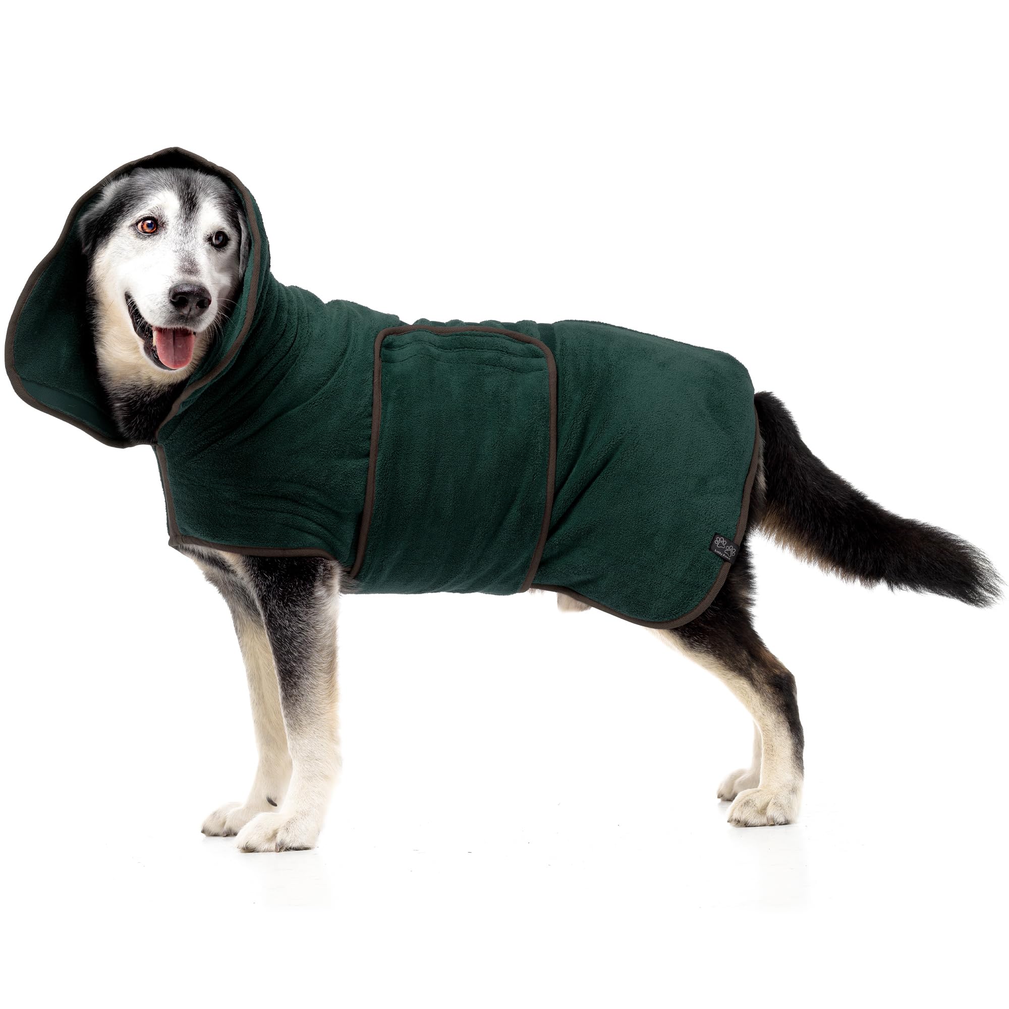 Lucky Paws® UK Dog Drying Coat, Luxurious Double Layer Dog Towel Robe, Dry Your Dogs in Minutes - Image 4