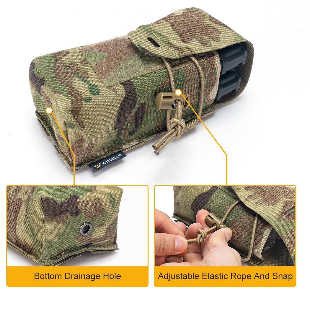 IDOGEAR Sacchetto per doppio caricatore 5,56 mm Sacchetti per caricatori Molle a doppia pila Porta caricatori