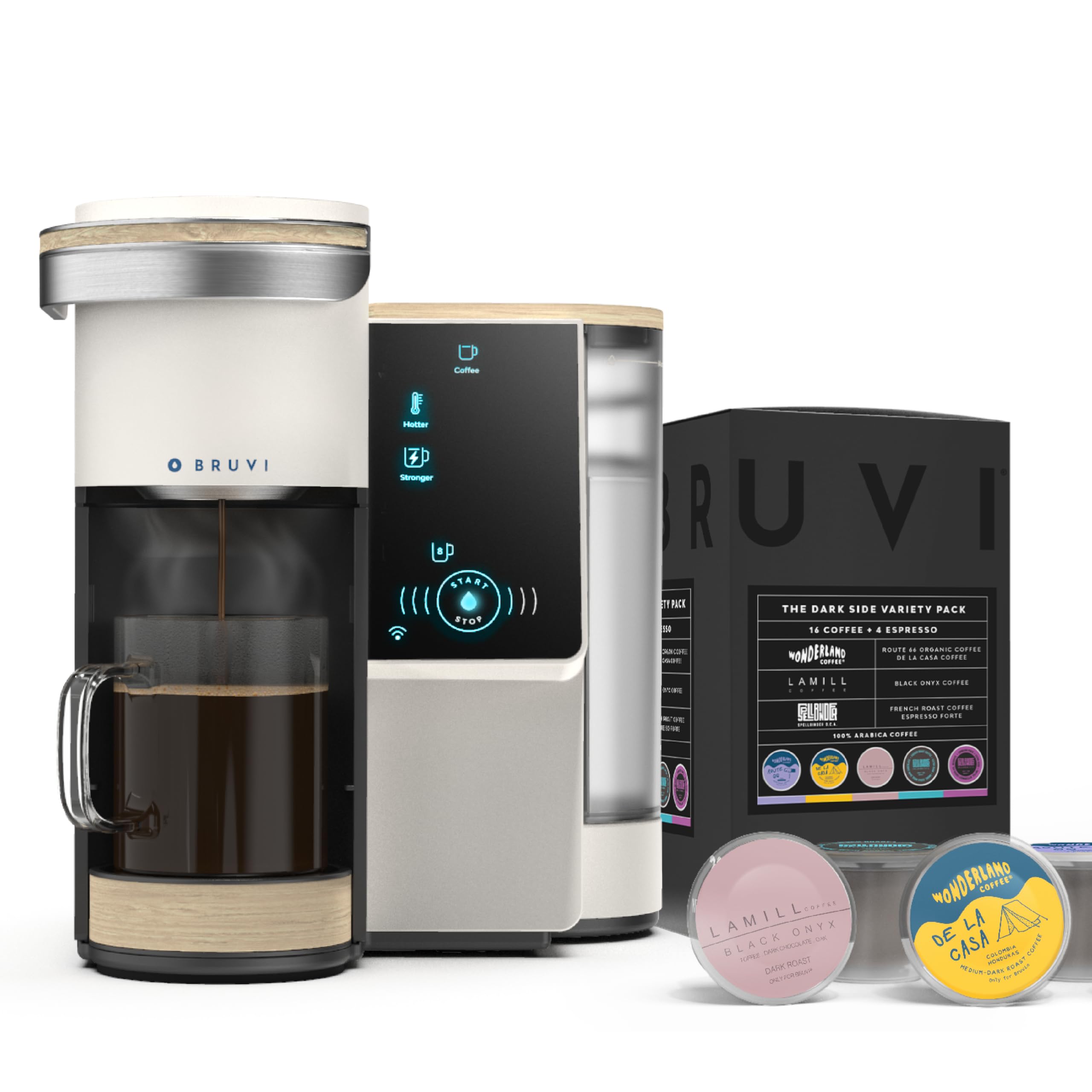 Système de café à portion unique machine espresso BRUVI Gen 3 crème dosettes B
