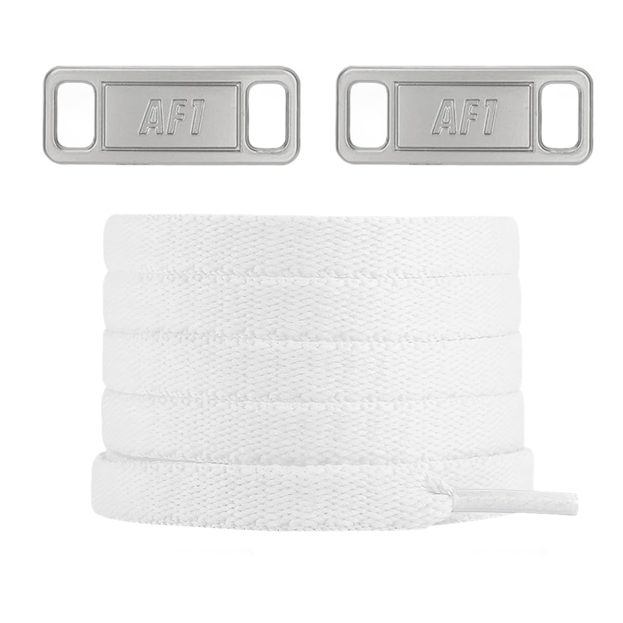 Metal Tag White Shoelaces For Air Force Ones Nike AF1 Replacement