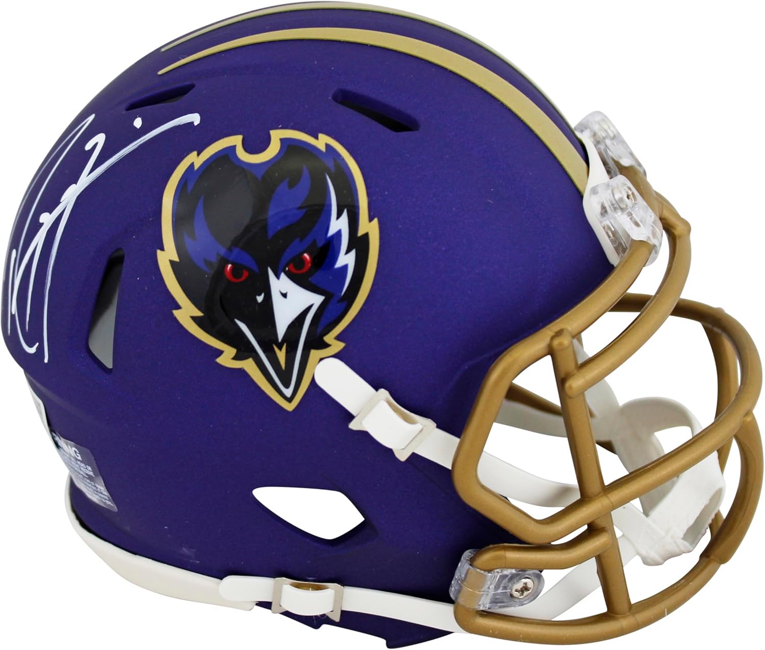 Ravens Ray Lewis Authentic Signed 2024 On-Field Alt Speed Mini Helmet BAS Wit