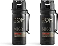 POM MK3 Pepper Spray, Belt Clip Model - Maximum Strength, Flip Top Safety 360° Performance, 18-20-Foot Range, Powerful, Accurate Stream