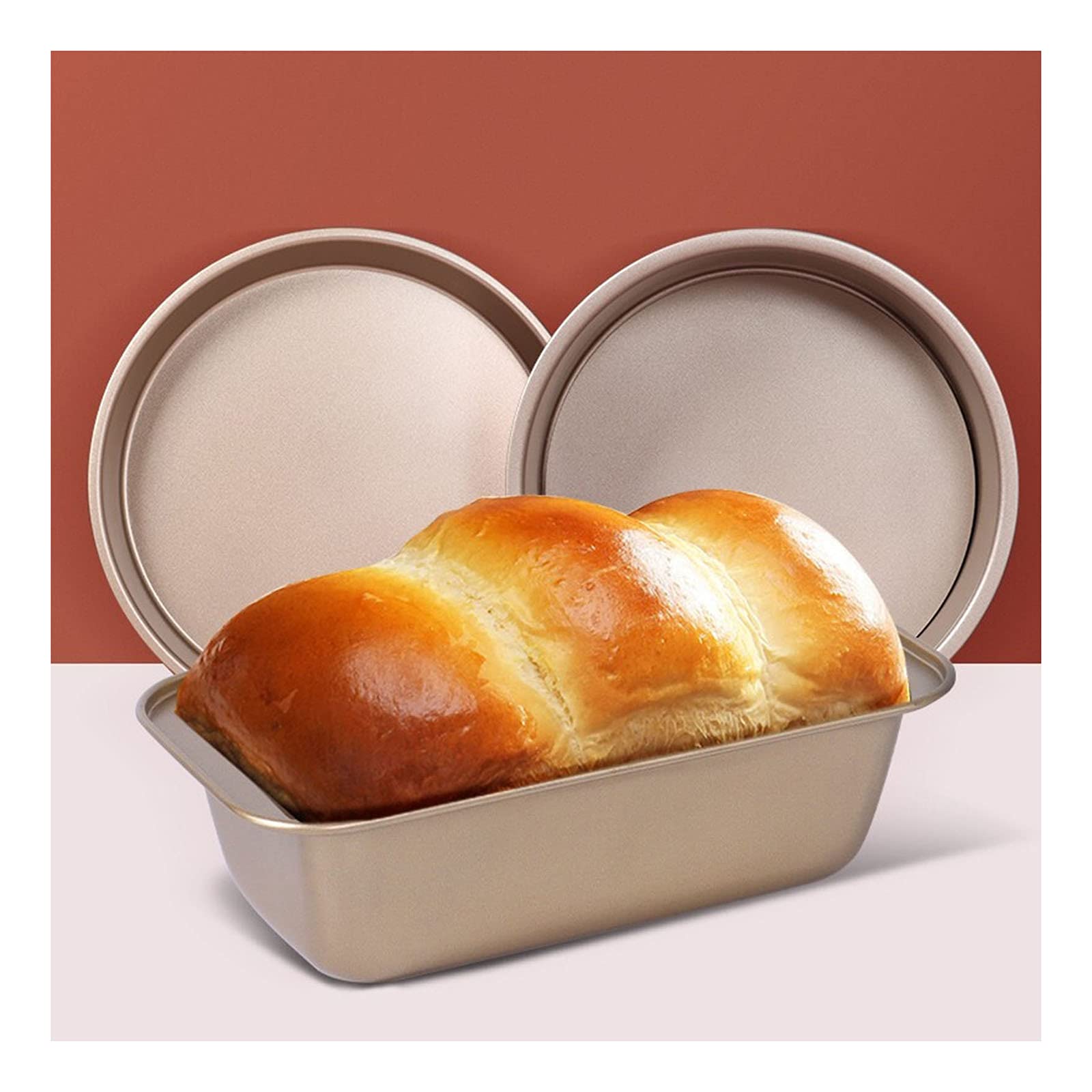 Küchenutensilien Backform-Set 3-teilig Kohlenstoffstahl Antihaftbeschichtung für Toast, Kuchen, Pizza, Brot, Backofen