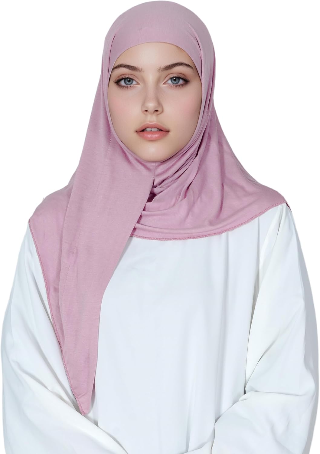 Instant Hijab for Muslim Women Solid Color Khimar for Women Modest Islamic Headwear One Size Headscarf