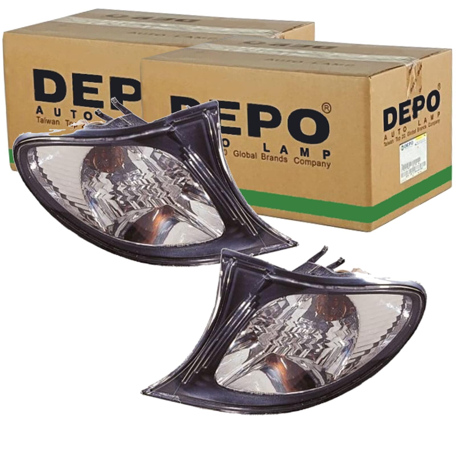 2X Depo Blinker Weiß vorne