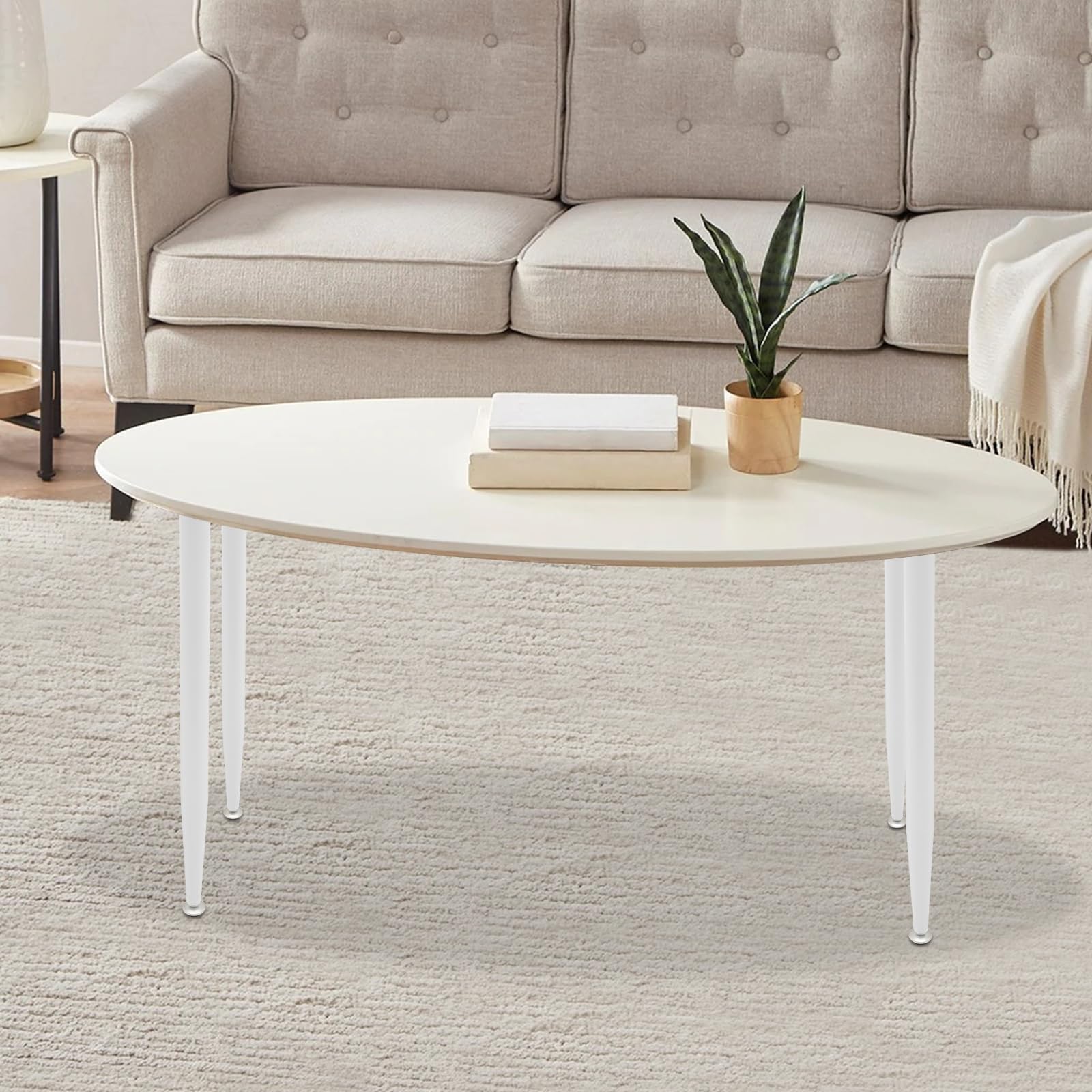 Juego de 4 patas para muebles, 55 cm, con horquilla, patas de mesa, patas de altura regulable, ideales para armarios, mesas y proyectos de bricolaje (blanco)