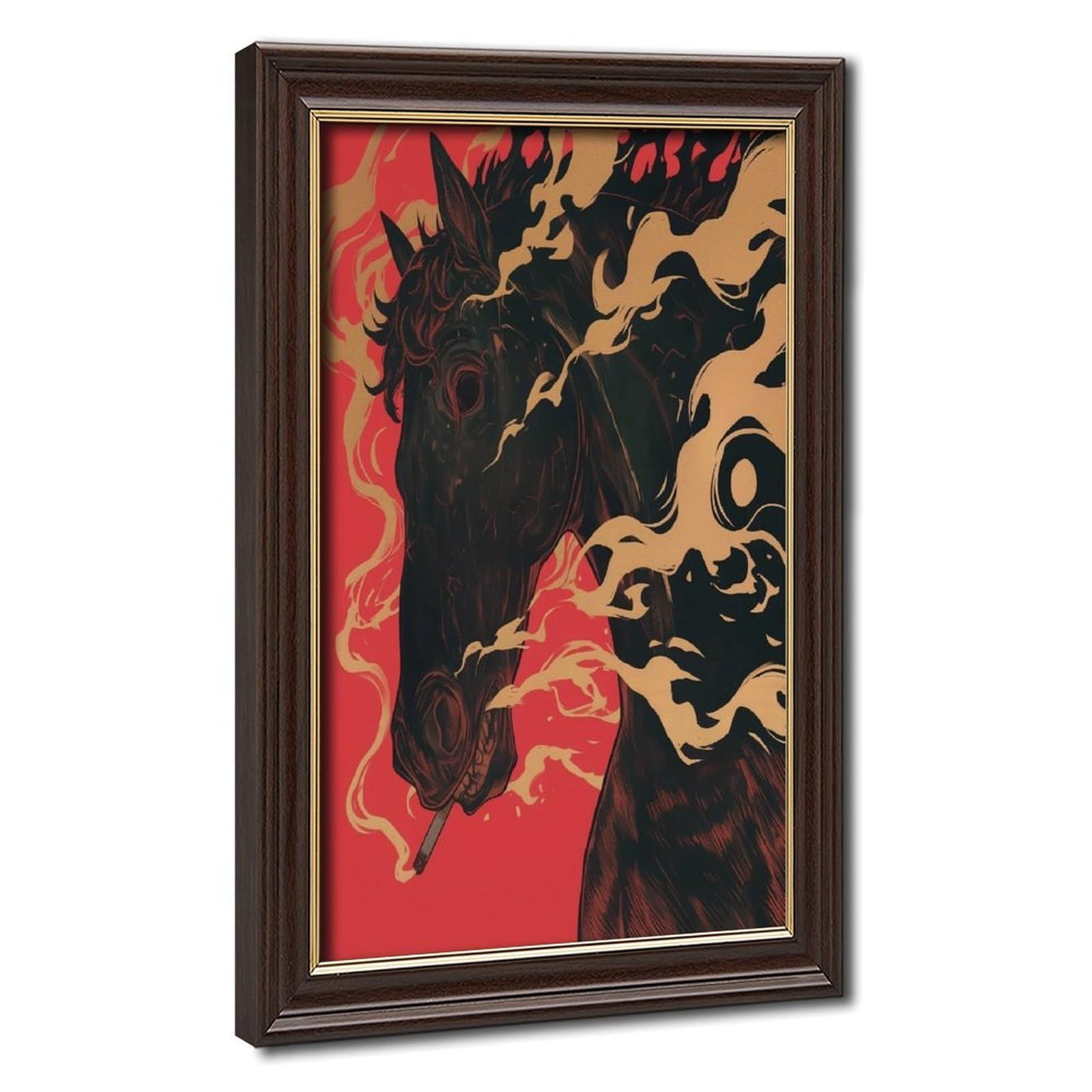 Bareronor Interesting Abstract Horse Canvas Poster Bedroom Decor Landscape Office Room Decor Gift 20" L X 30" W