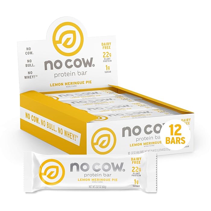 Buy No Cow Protein Bar, Lemon Meringue Pie, 22g Plant Based Protein