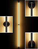 Vista 5 de upHere Modernas luces LED de pared, lámpara de pared LED, 3 CCT y 4 brillo regulable, ajuste de rotación de 360, aplique de pared LED para sala