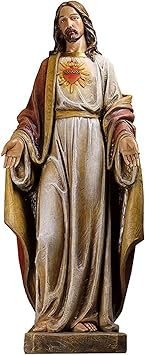 Avalon Gallery Statues - Basilica Collection Inspirational Catholic Sculpture Church Decor, 48" Tall, Sacred Heart