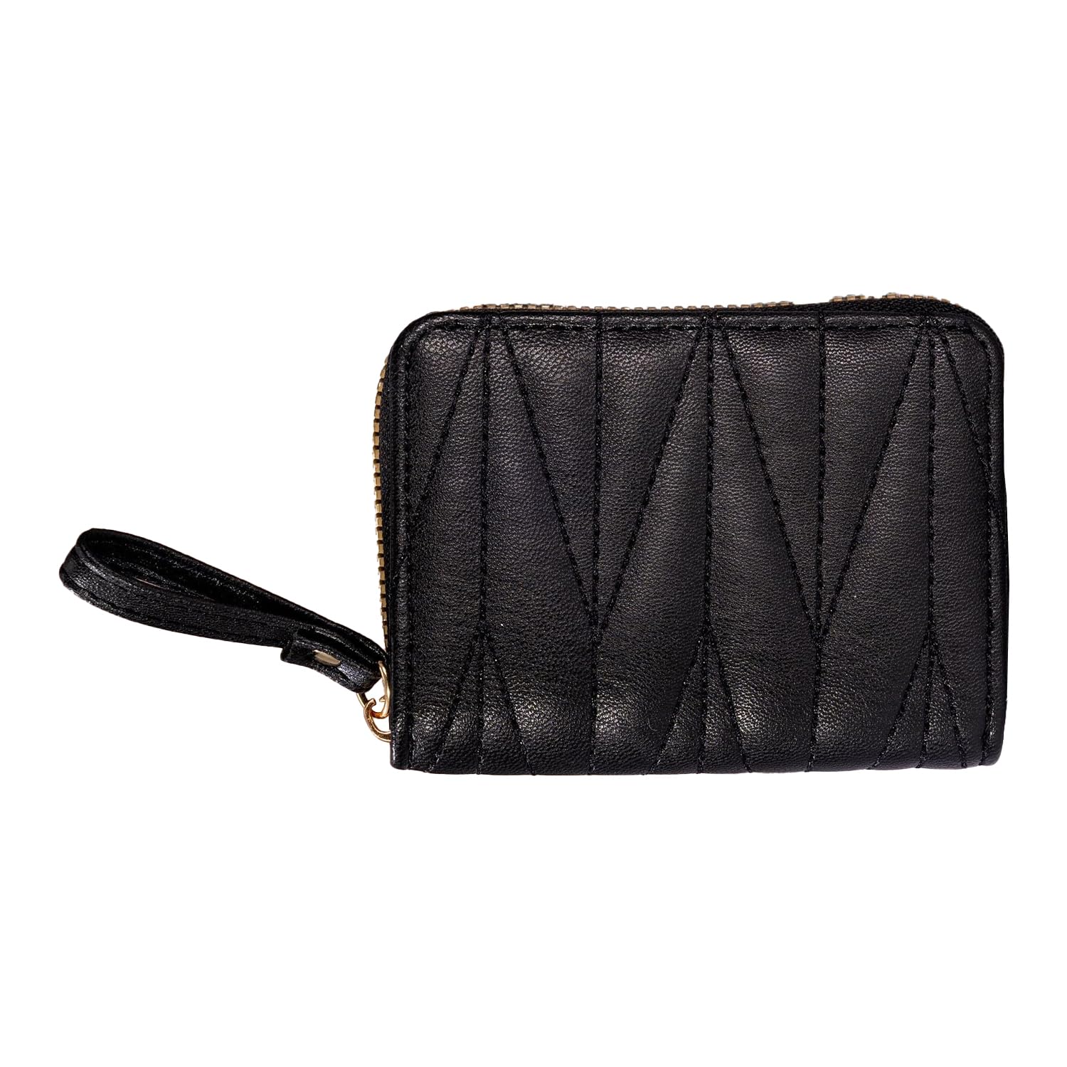 SYGA Wallet for Girls & Women's Credit Card Purse Small Coin Storage Bag with Zipper Closure, Fashionable Small Coin/Cash Purse (Black)