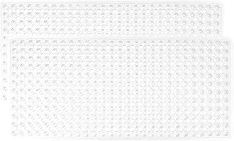 Gorilla GripOriginal Patented Bath Mat for Bath, Shower, Bathtub, 35" x 16", Machine Washable, Antibacterial, BPA, Latex, Phthalate Free, with Drain Holes and Suction Cups, 2 Pack, Color