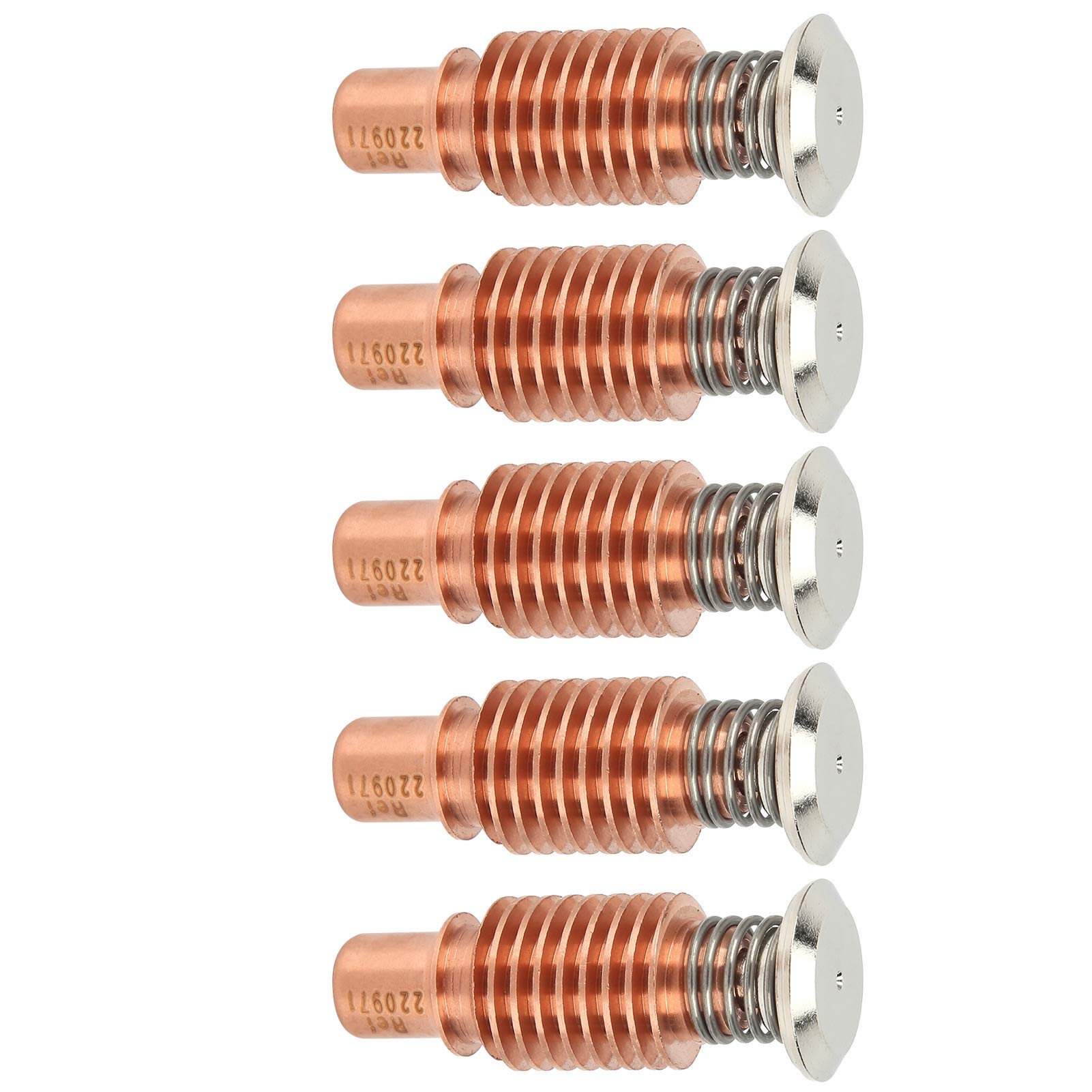 220971 Torch Electrode Copper Efficient Cutting Accessories, Convenient Installation, Pack of 5 for Replacement