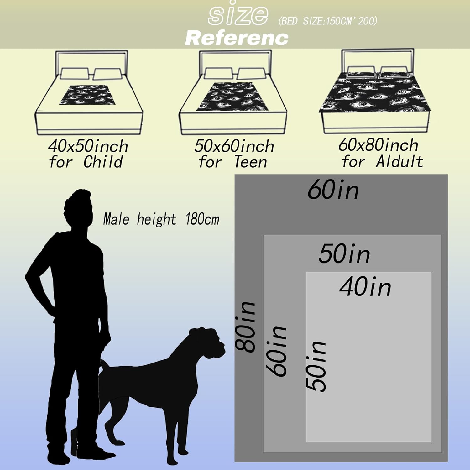 Eye Black Throw Blanket - 60x80in,Ultra Soft, Cozy Lightweight Flannel,Mysterious and Artistic Flair Horror Blankets - Gifts for Women Men,for Couch Office Travel,Home Living Room Decor