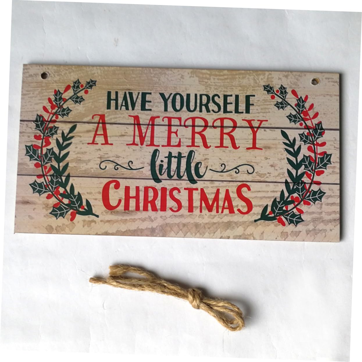 Adorno Colgante Navideño De Madera 20x10x0,5 Cm Decoración Navideña Para Puertas Rústico Para Hogar Fiestas Decoración Para Colgar