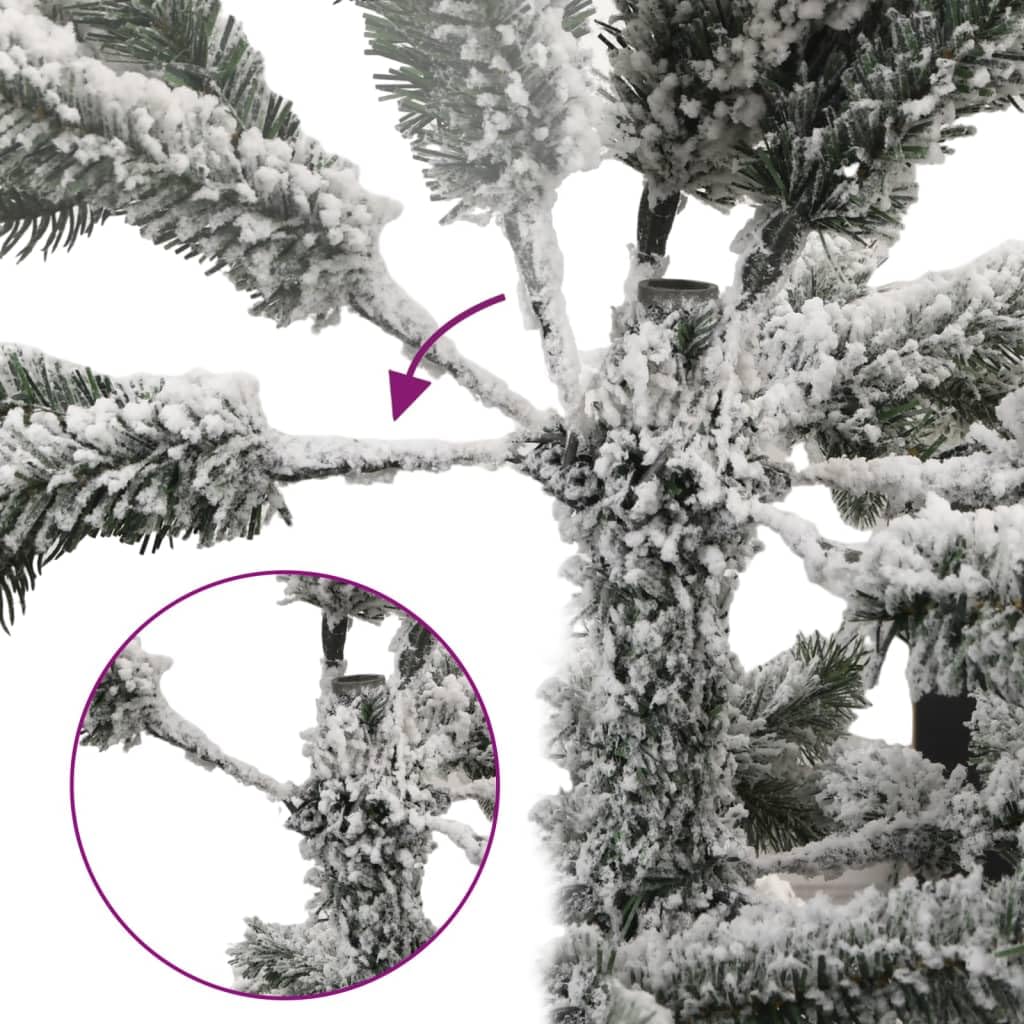 Sapin de Noël Artificiel avec LED, Arbre de Noël Artificiel 300 LED et Neige floquée 180 cm