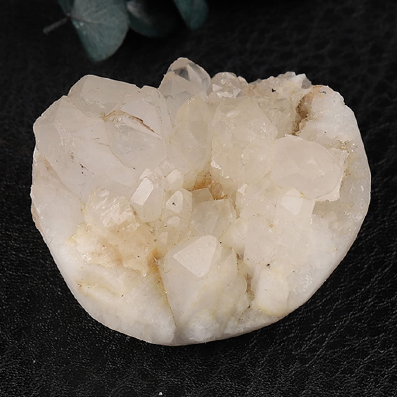 SnamicE Natural crystal rough 1PC Natural Crystal Cluster Hedgehog Stone Statue Crystal Point Specimen Home Decoration Original Crystal,Transparent-Wide 1.37 * 2.16in 1pc