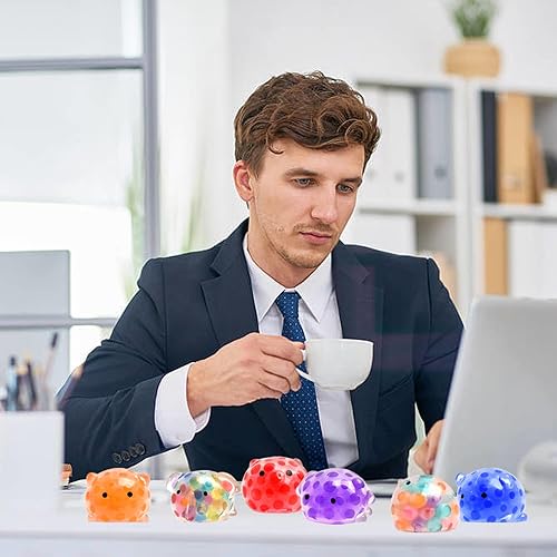 Miniatura 4 de Paquete de 48 juguetes esponjosos de animales pequeños Mochi a granel, bolsas de regalos para recuerdos de fiesta, mini bolas de strees juguete para