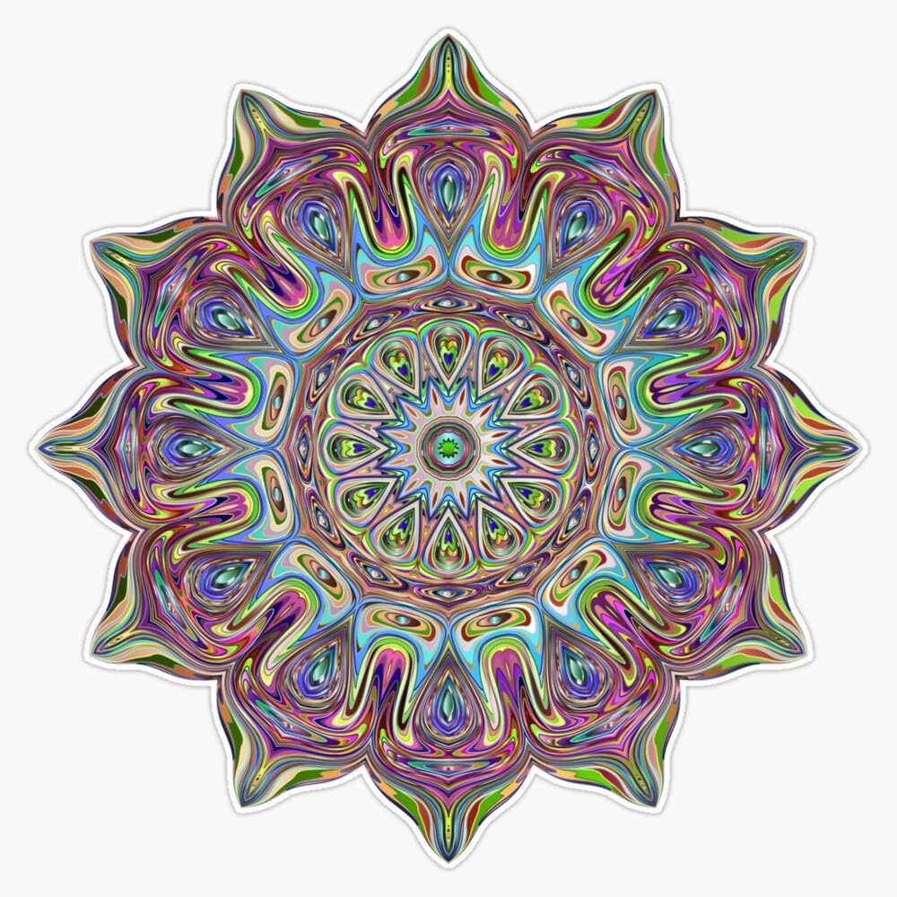 Mandala Arts Dragonfly Moon Window Decal - 4.5 Inch Translucent Peel And Stick Sticker