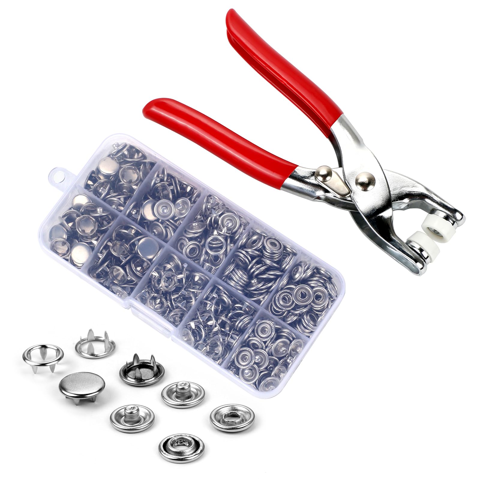 150 Boutons-Pression Métal 9.5mm - Sans Couture - Pour Vêtements Et Sacs