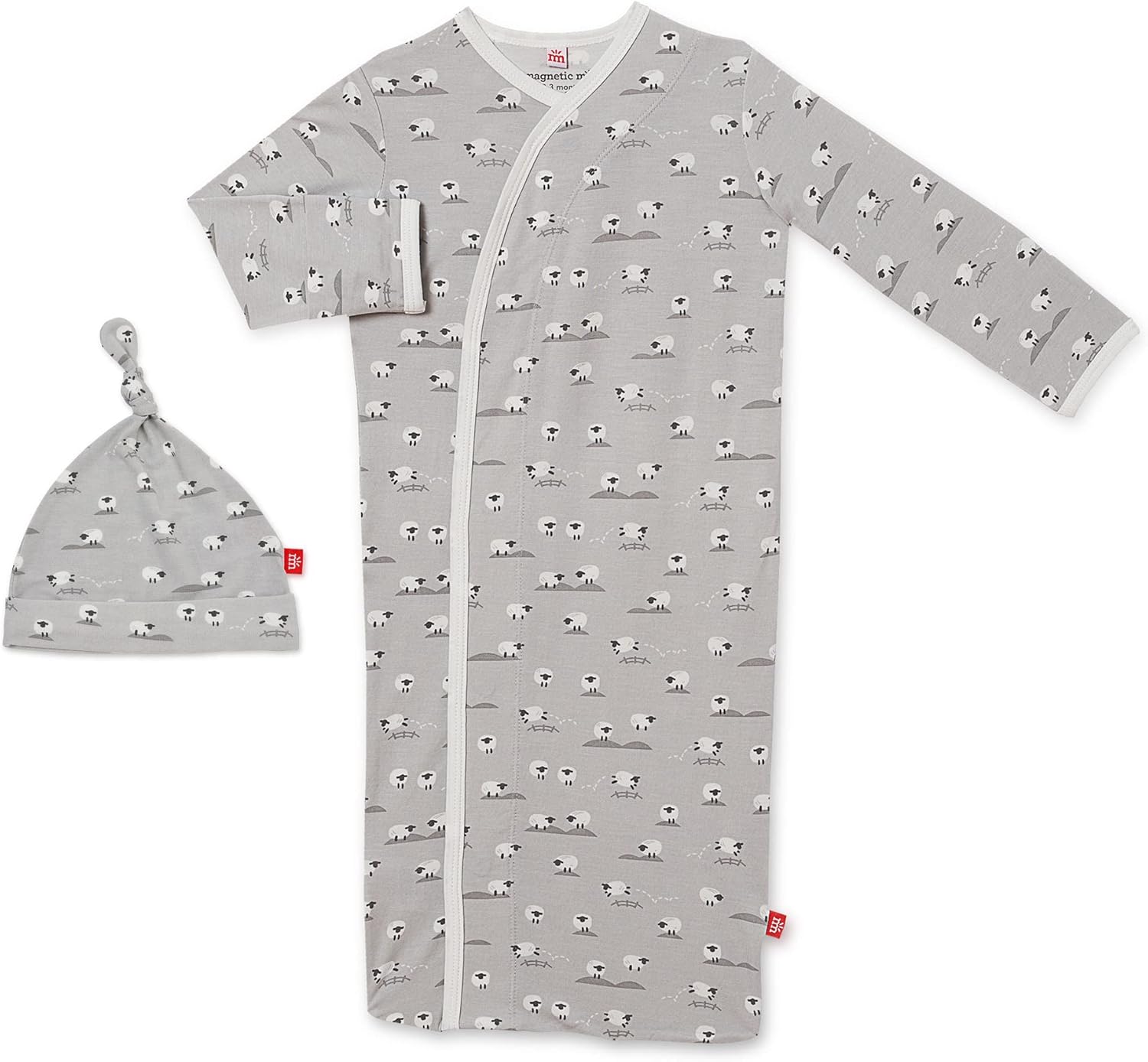 Magnetic Me Modal Newborn Sleeper Gown & Hat Set | Silky Soft Modal Fabric Sleep Sack