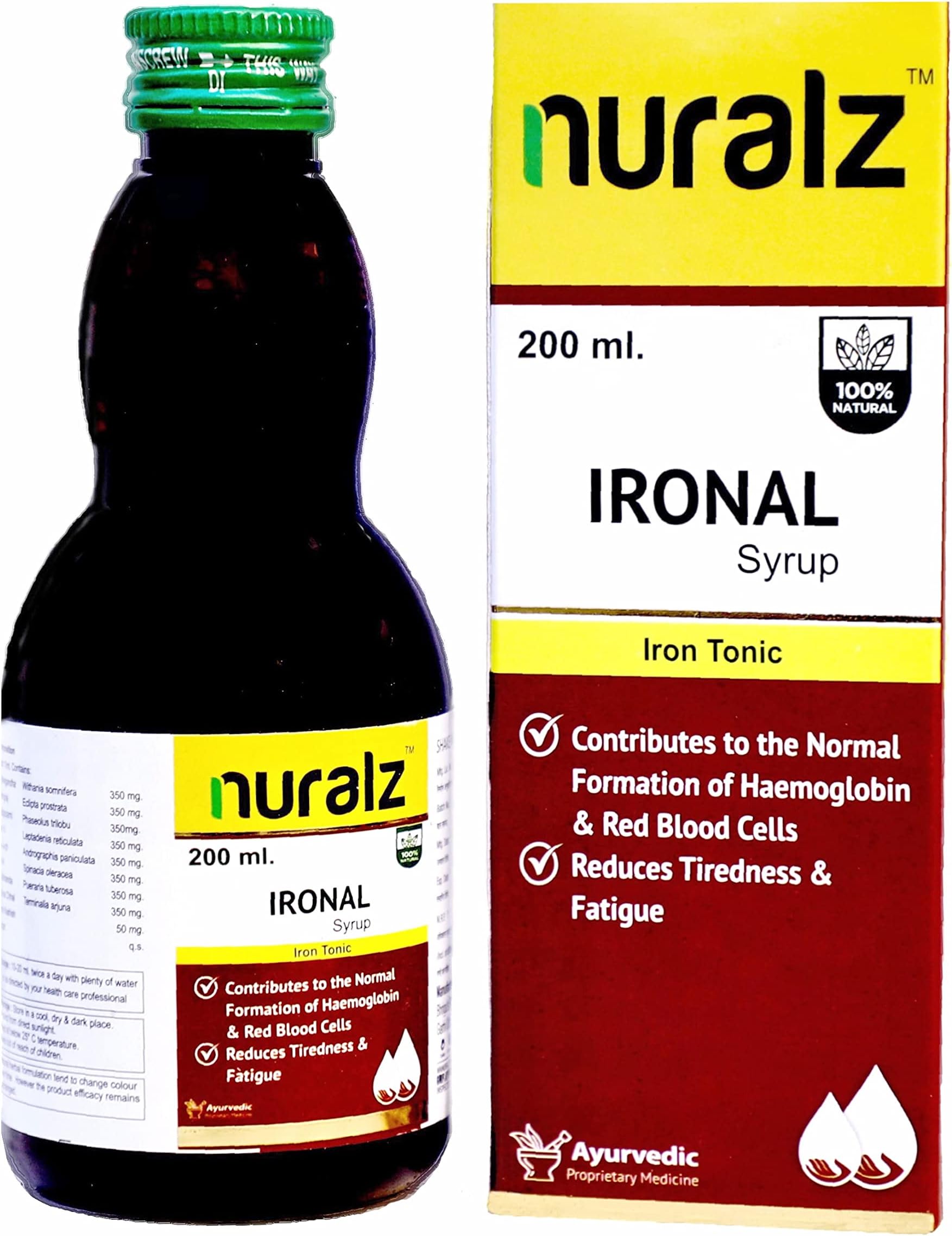 Sponsored Ad - Ironal Syrup - Iron Tonic, Haemoglobin, Red Blood Cells, Tiredness & Fatigue (200 ml)