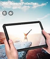 Vista 6 de MoKo Case Fit Galaxy Tab A11+ Plus/A9+ 11-Inch 2026/2024, Shockproof Full Body Rugged Stand Back Cover with Built-in Screen Protector for Galaxy Tab
