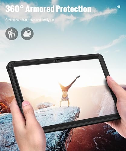 Miniatura 6 de MoKo Case Fit Galaxy Tab A11+ Plus/A9+ 11-Inch 2026/2024, Shockproof Full Body Rugged Stand Back Cover with Built-in Screen Protector for Galaxy Tab