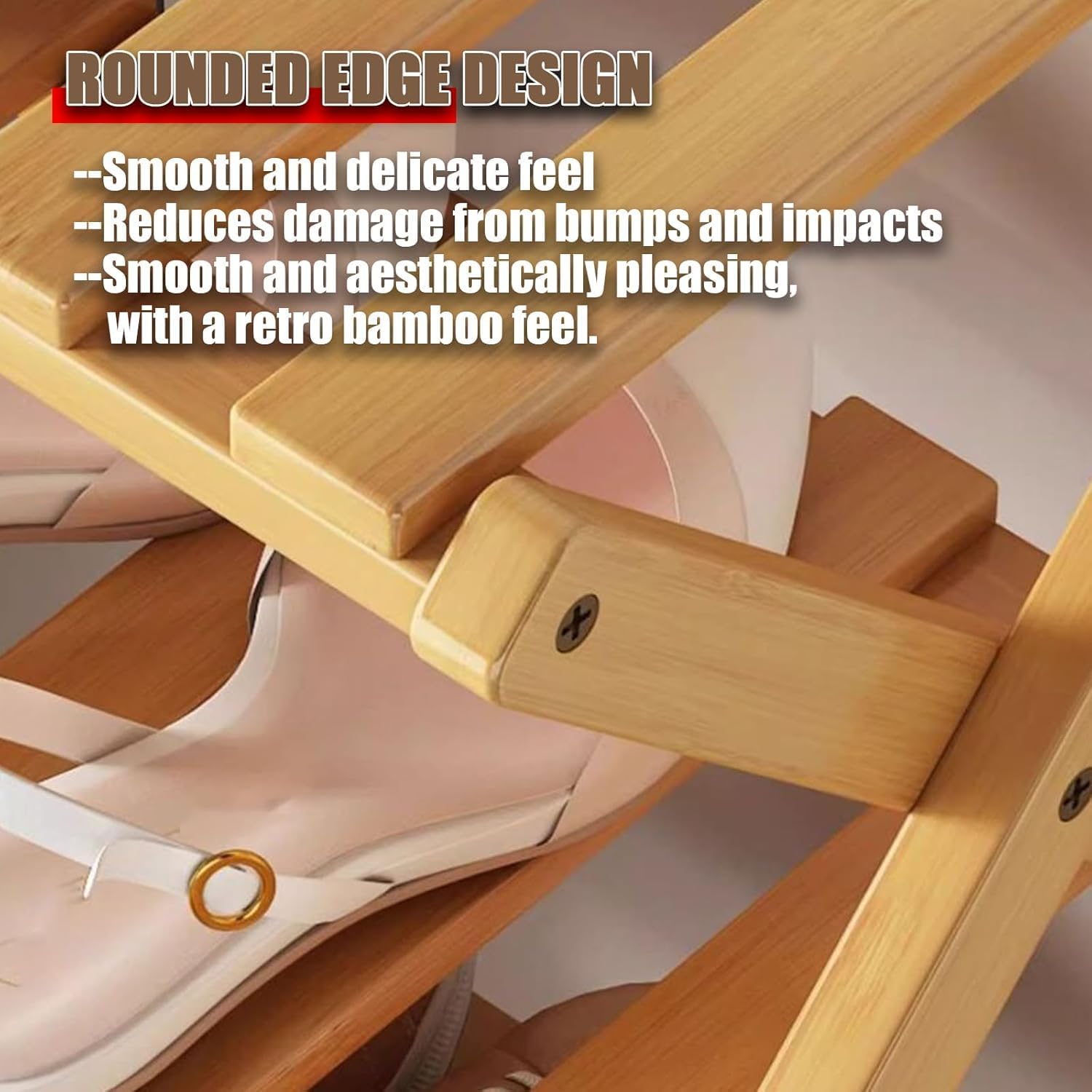 The 9-Tier No-Assembly Bamboo Rack - Foldable Shoe Rack, Accordion Shoe Organizer, Multifunctional Bamboo Vertical Shoes Organizer Tall for Small Spaces, Unfolds in 10 S, No Tool Needed (9-Tier)