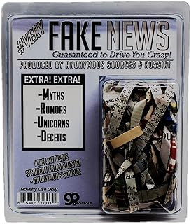 Very Fake News – Political Gag Gift Guaranteed to Drive You Crazy Alternative Facts Shredded News – Just Like The Real Thing Funny Political Novelty Gifts Donald Trump White House Novelty Gifts
