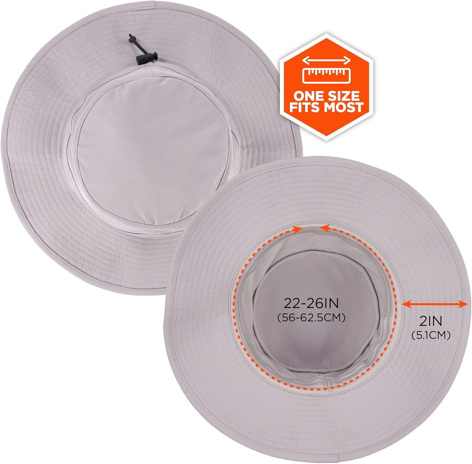 Ergodyne Chill Its 8939 Cooling Bucket Hat, 2" Brim, UPF 50+ Sun Protection