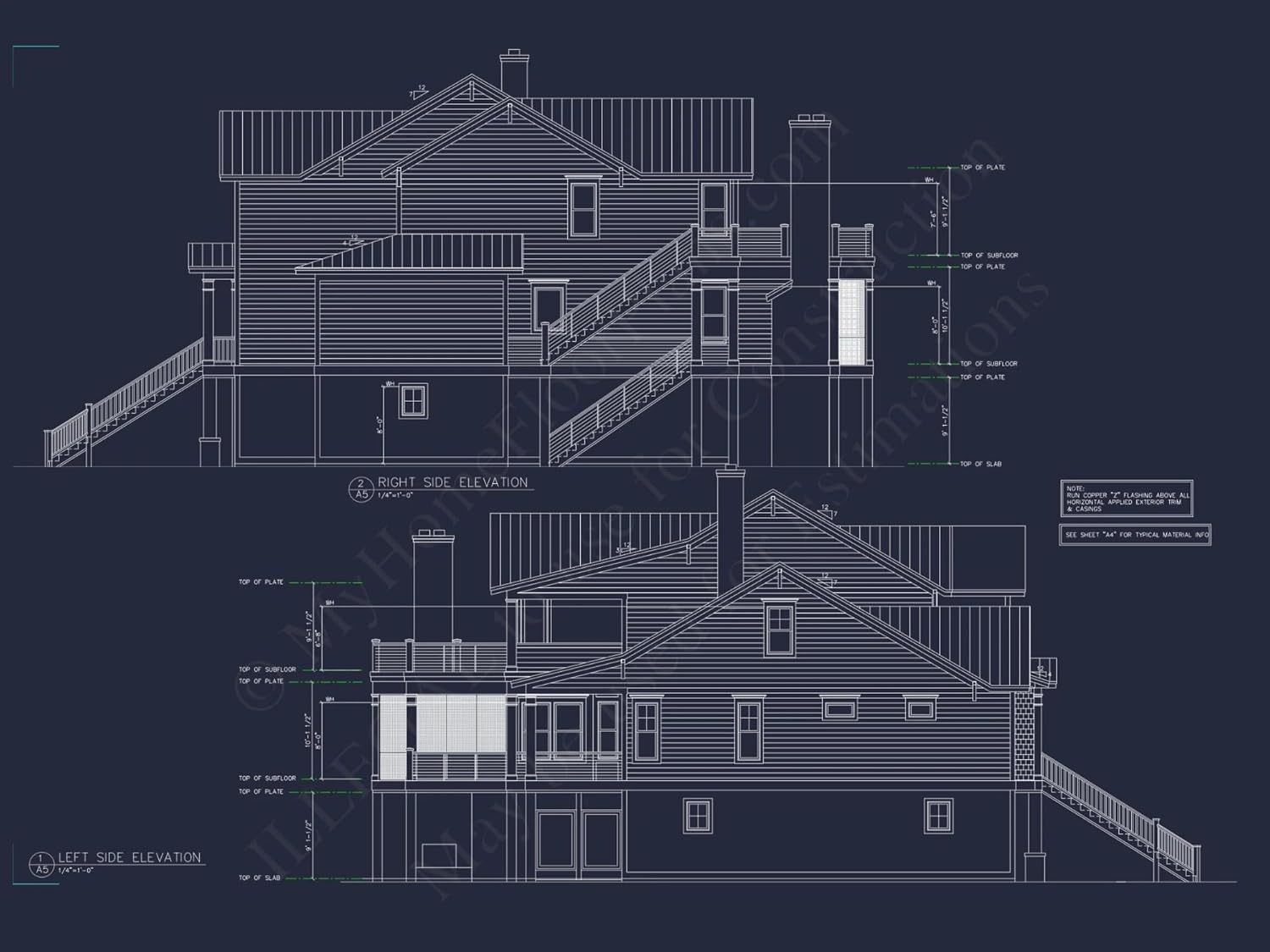 17-1036 HOUSE PLAN - Elegant Beach House Plan: CAD and Blueprint Designs
