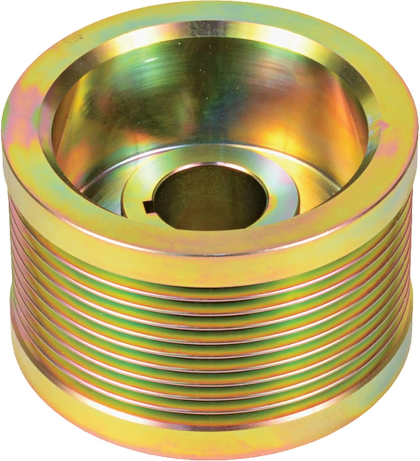 DB Electrical 210-01000 Pulley Compatible With/Replacement For Cummins 3630144 3.142" Groove OD, Serpentine Groove Type, 0.874" ID, 0.157" Keyway Width, 10 Grooves, 0.374" Nut Recess, 3.201" OD
