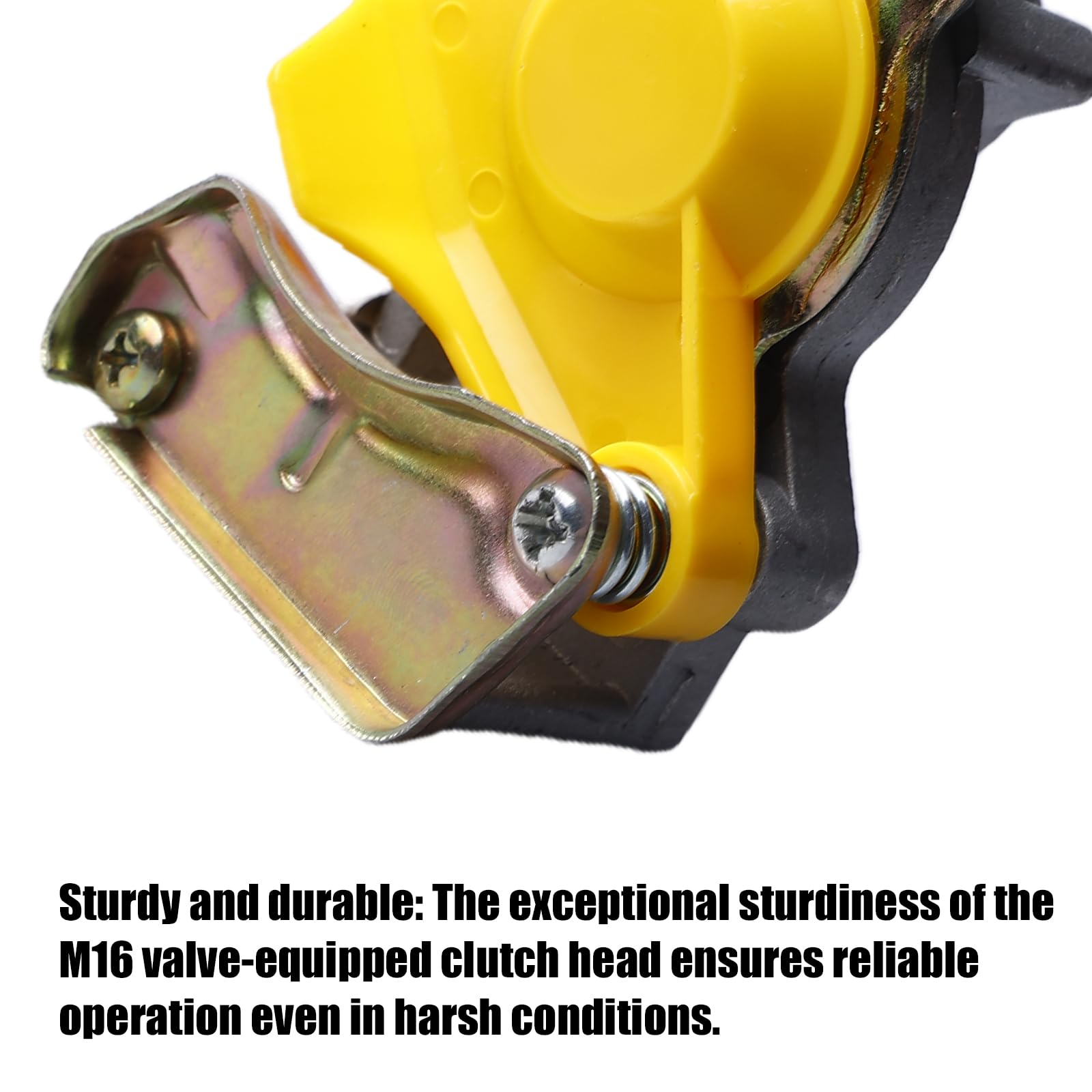 Tête D'embrayage M16 Avec Valve: Accessoires Automobiles Tête D'embrayage, Comprimé Raccord D'air Professionnelle En Métal Avec Capuchon Anti-Poussière Pour Camion Tracteur Remorque