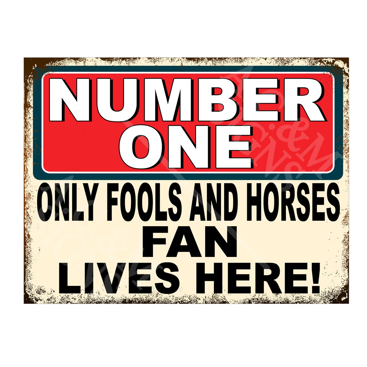 Metal Sign Plaque Poster Number One Only Fools and Horses Fan 10x8in 5784