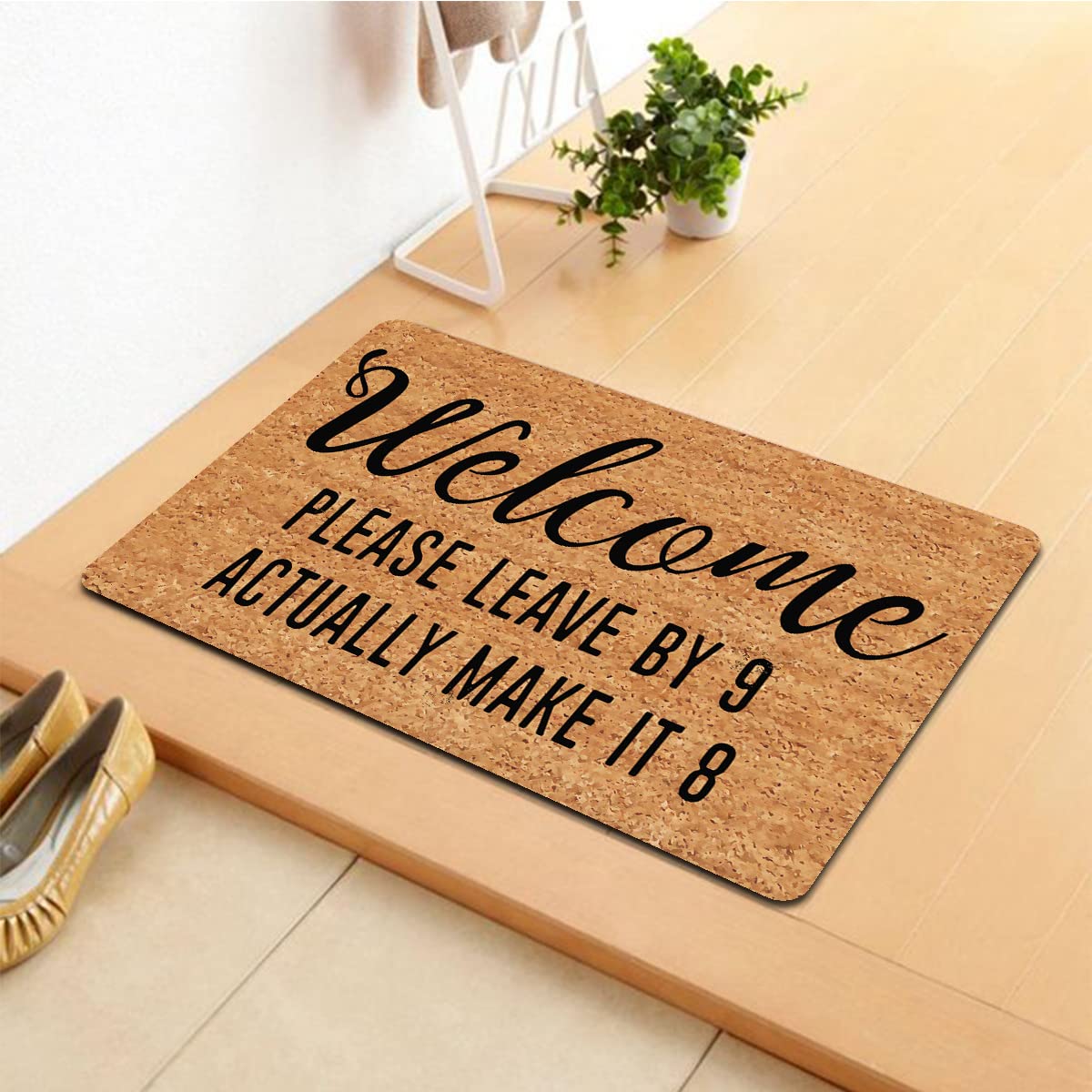 Amazon.com: Funny Welcome Doormat Please Leave By 9 Actually Make