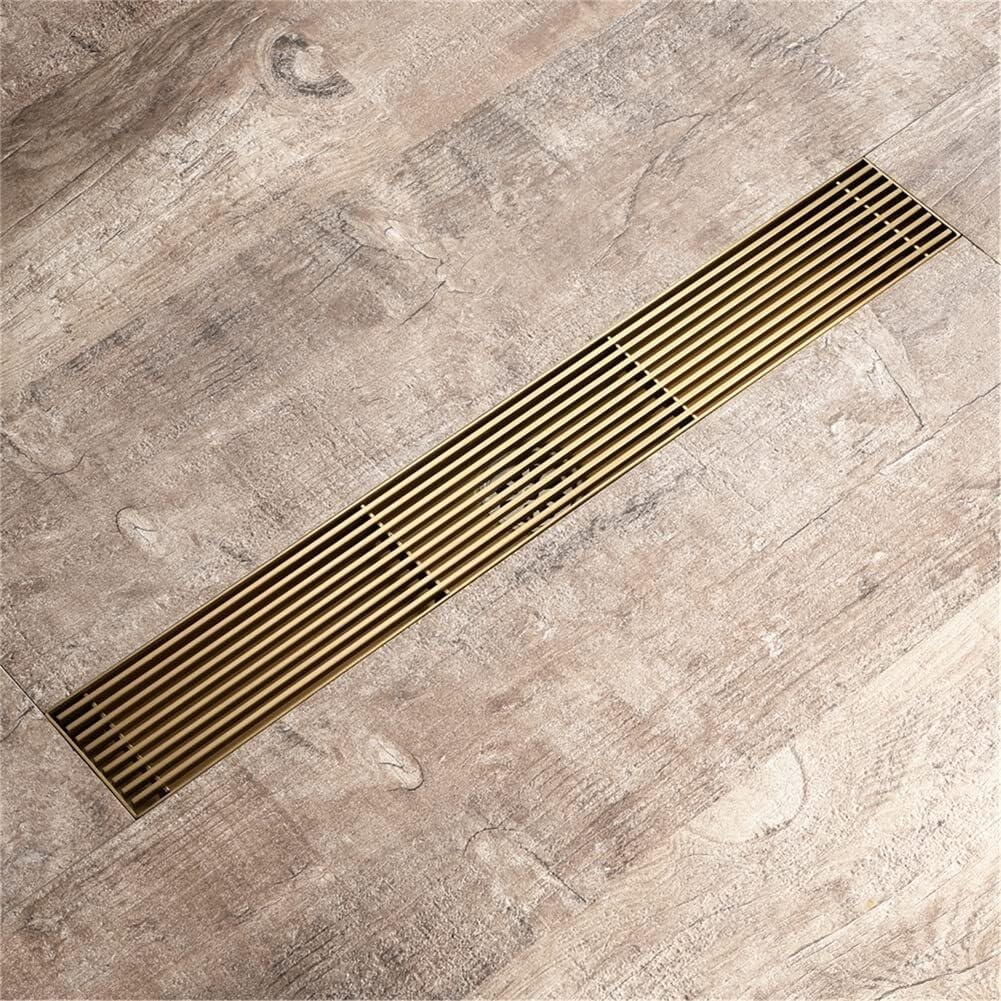 Siphon de sol en acier inoxydable 68x600 mm avec couvercle amovible et filtre