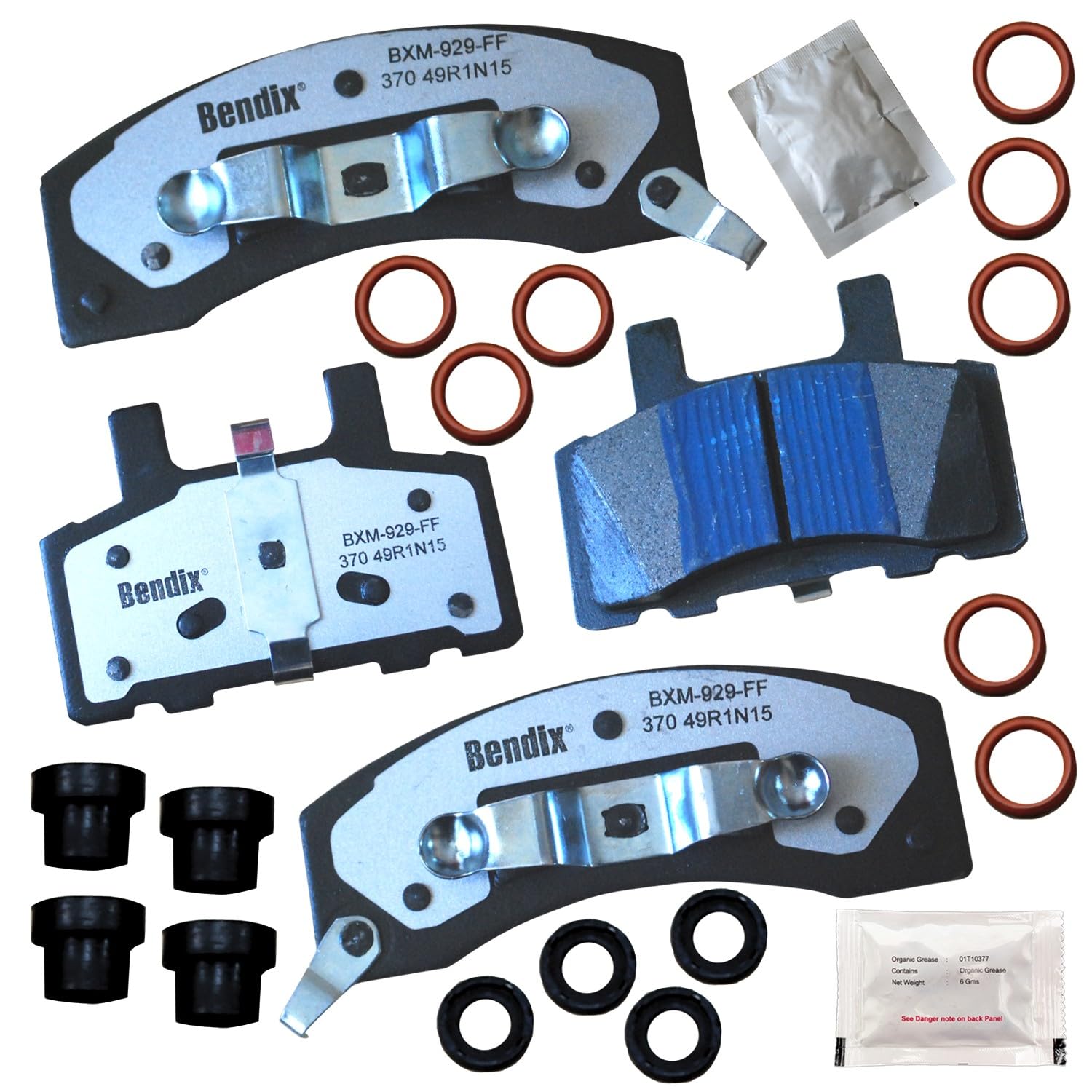 Bendix Fleet Metlok MKD370FM Semi-Metallic Front Brake Pads for Select Models Chevy C35,C1500 Suburban,C2500,C2500 C3500,C3500HD,Express 2500,3500,K1500 K2500,K3500,Tahoe,Dodge Ram GMC Savana Yukon