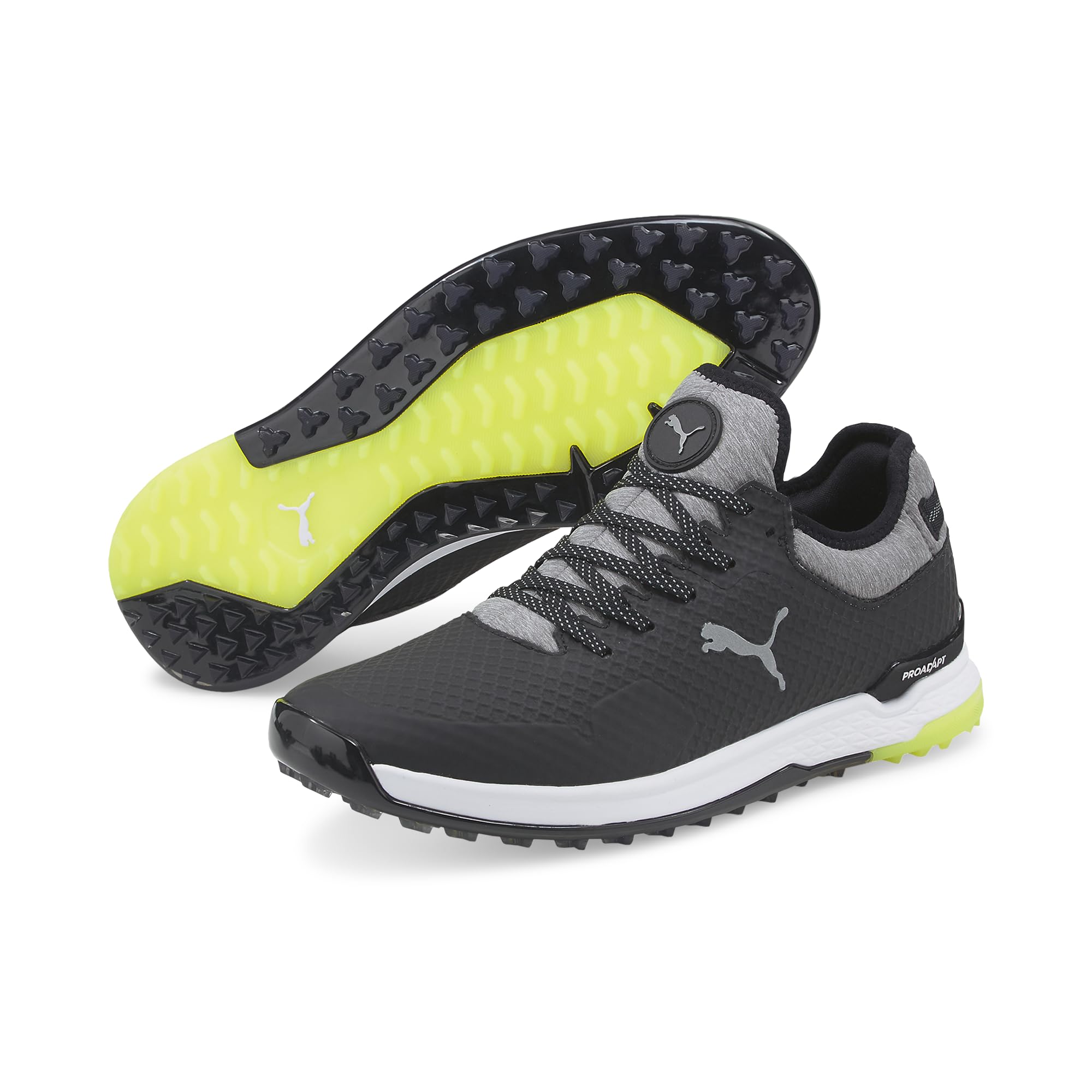 Puma Zapatos de Golf Proadapt Alphacat para Hombre, Negro/Plata, 47 EU