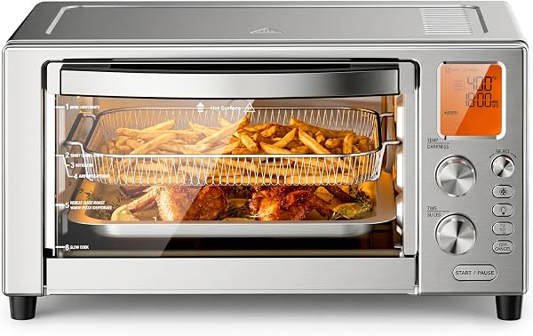 Kismile 12-in-1 Air Fryer Toaster Oven Combo, 23QT Convection Oven