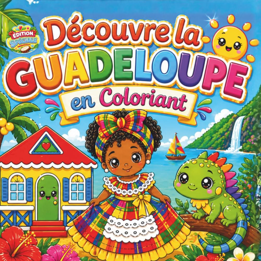 Découvre la Guadeloupe en coloriant: Coloriage pour enfants 3 à 10 ans