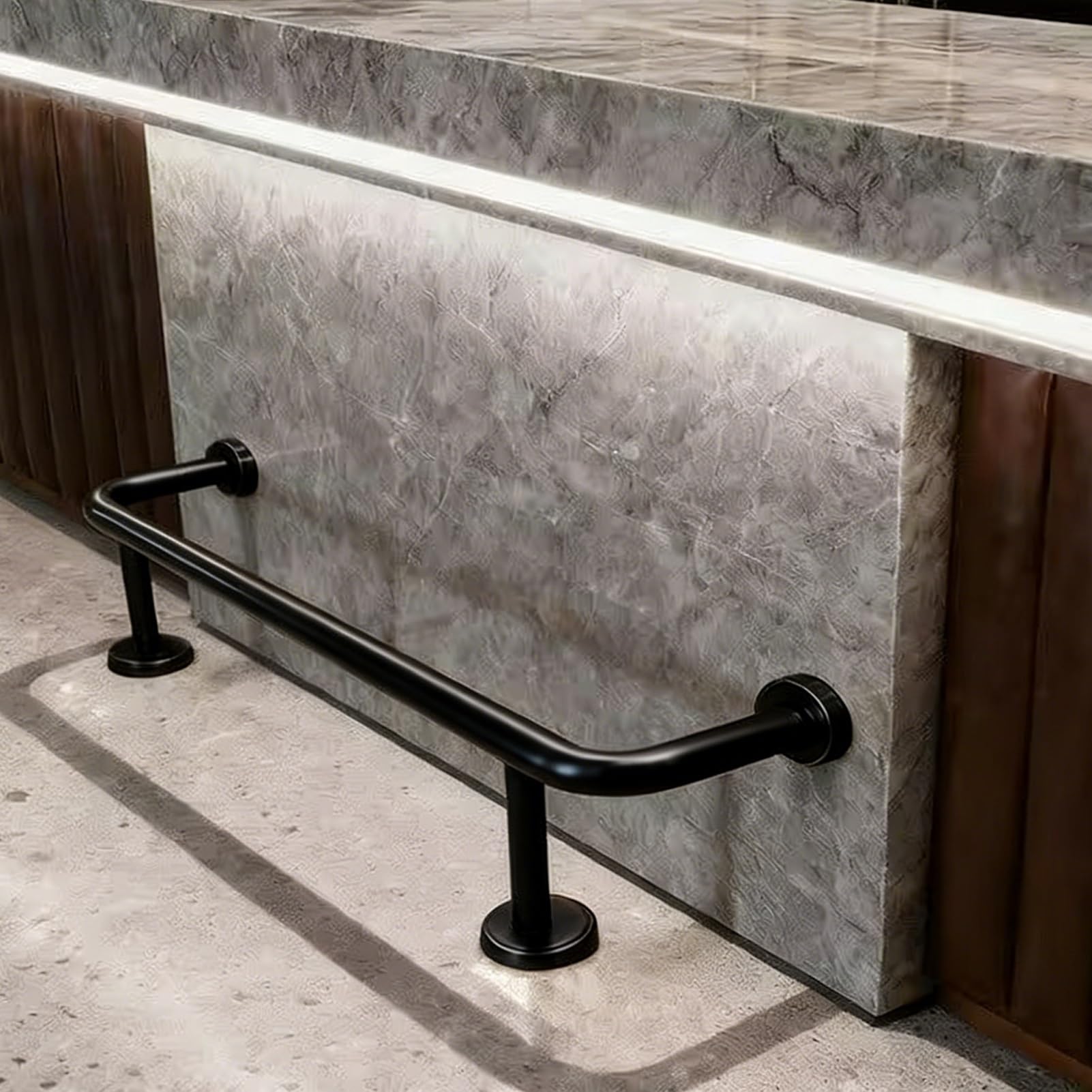 Soulagez vos jambes avec le kit de pédale en acier inoxydable pour bar et îlot