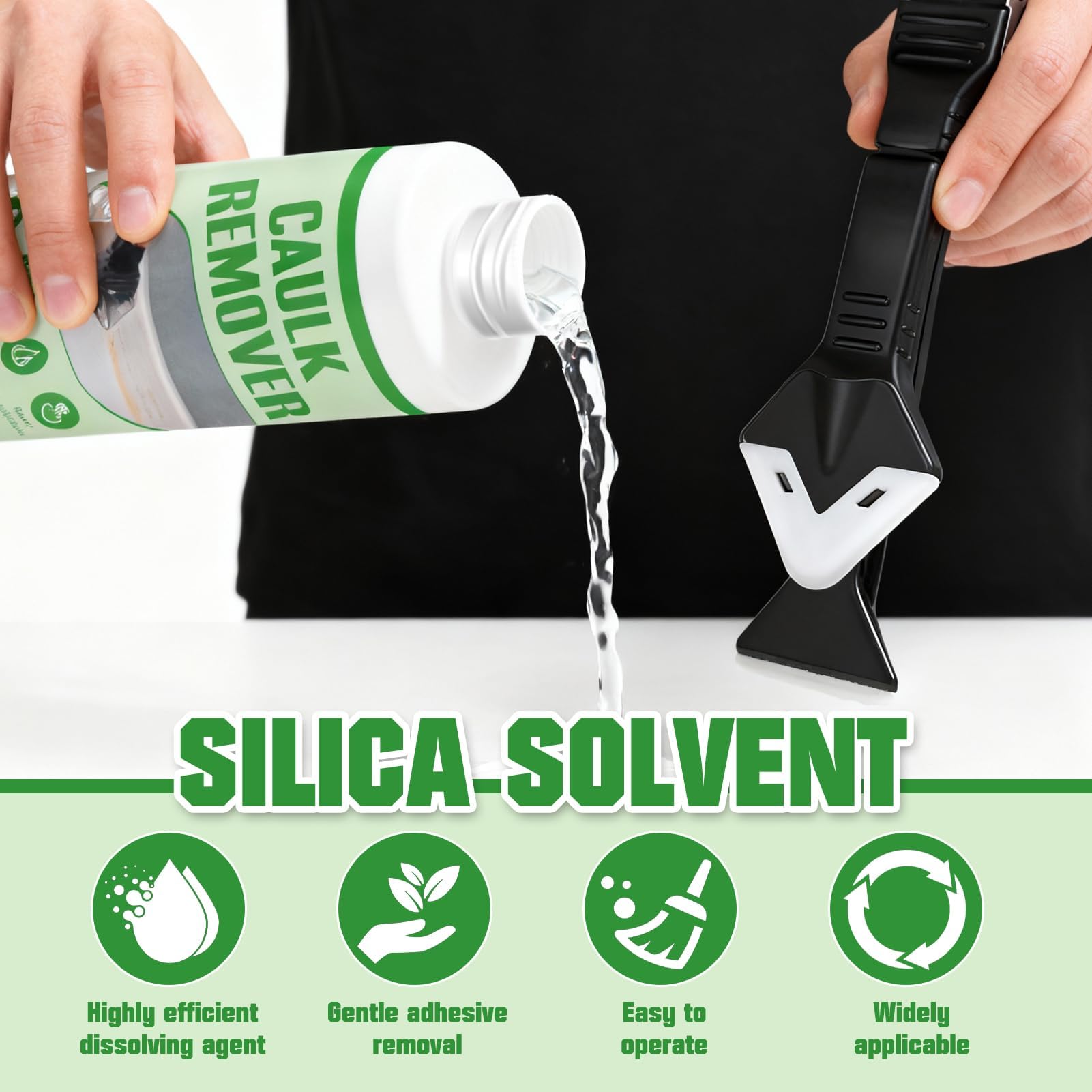 Rimuovi Colla, Sciogli Silicone, Rimuovi Silicone, Togli Silicone, Ammorbidisce e Scioglie Il Vecchio Sigillante, Adatto per Cucine, Bagni Lavandini, 200ml