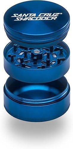 Miniatura 13 de Santa Cruz Shredder Molinillo de hierbas de metal con parte superior moleteada para un agarre más fuerte, 3 piezas, grande de 2.7 pulgadas (negro)
