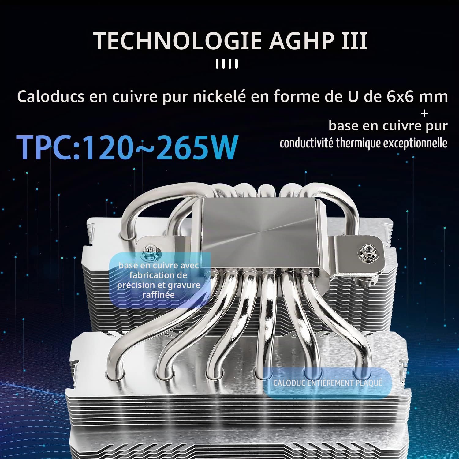 Thermalright Peerless Assassin 120 SE Refroidisseur d'air CPU double tour 6 caloducs double 120 mm TL-C12C PWM CPU pour AMD AM4/AM5/Intel LGA 1700/1150/1151/1200, technologie AGHP, couvercle en